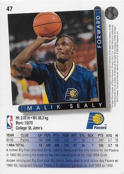 1993-94 Upper Deck French #47 Malik Sealy Back