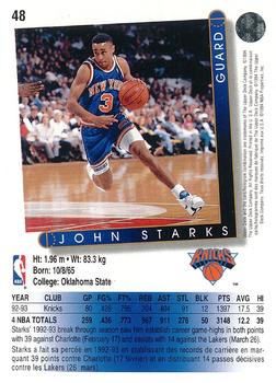 1993-94 Upper Deck French #48 John Starks Back