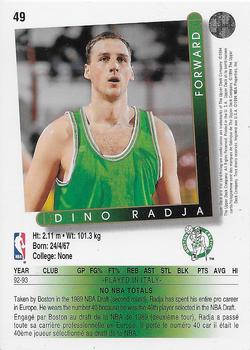 1993-94 Upper Deck French #49 Dino Radja Back