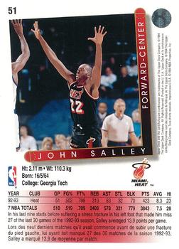 1993-94 Upper Deck French #51 John Salley Back