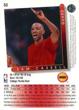 1993-94 Upper Deck French #53 Sam Cassell Back