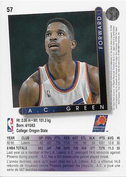 1993-94 Upper Deck French #57 A.C. Green Back