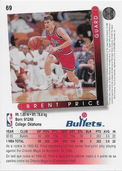 1993-94 Upper Deck French #69 Brent Price Back