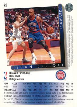 1993-94 Upper Deck French #72 Sean Elliott Back