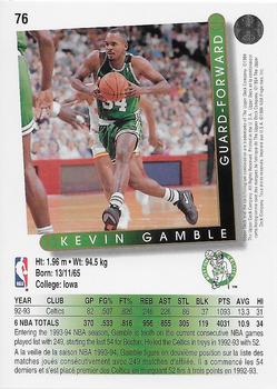 1993-94 Upper Deck French #76 Kevin Gamble Back