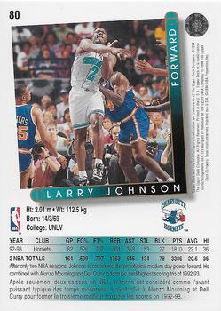 1993-94 Upper Deck French #80 Larry Johnson Back
