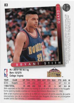1993-94 Upper Deck French #83 Bryant Stith Back