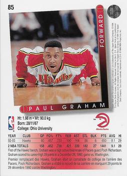 1993-94 Upper Deck French #85 Paul Graham Back