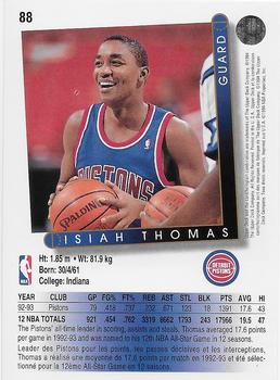 1993-94 Upper Deck French #88 Isiah Thomas Back