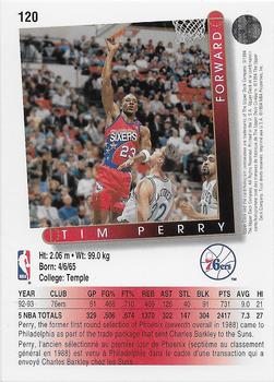 1993-94 Upper Deck French #120 Tim Perry Back