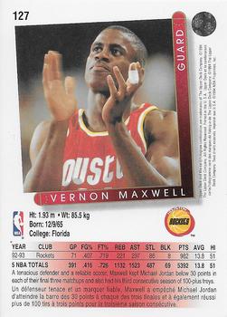 1993-94 Upper Deck French #127 Vernon Maxwell Back