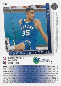 1993-94 Upper Deck French #152 Donald Hodge Back