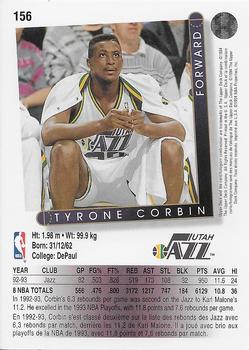 1993-94 Upper Deck French #156 Tyrone Corbin Back