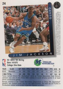 1993-94 Upper Deck German #24 Jim Jackson Back