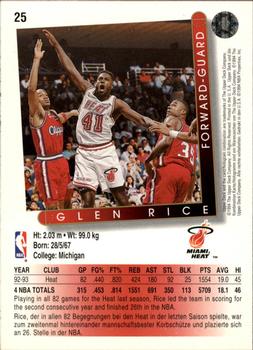 1993-94 Upper Deck German #25 Glen Rice Back