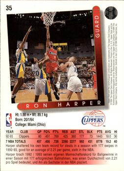 1993-94 Upper Deck German #35 Ron Harper Back