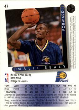 1993-94 Upper Deck German #47 Malik Sealy Back