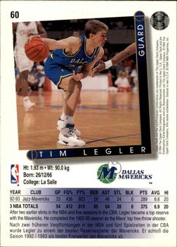 1993-94 Upper Deck German #60 Tim Legler Back