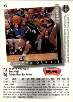 1993-94 Upper Deck German #70 Lloyd Daniels Back