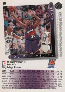 1993-94 Upper Deck German #96 Oliver Miller Back