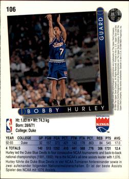 1993-94 Upper Deck German #106 Bobby Hurley Back