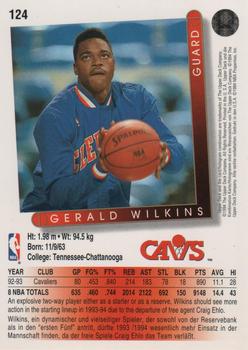 1993-94 Upper Deck German #124 Gerald Wilkins Back