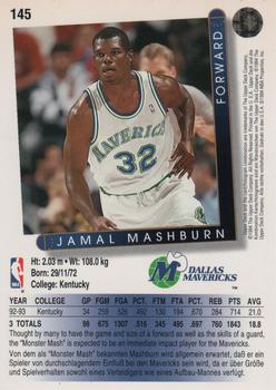 1993-94 Upper Deck German #145 Jamal Mashburn Back