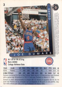 1993-94 Upper Deck Italian #3 Joe Dumars Back