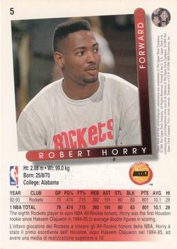 1993-94 Upper Deck Italian #5 Robert Horry Back
