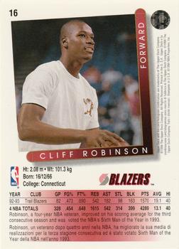 1993-94 Upper Deck Italian #16 Cliff Robinson Back