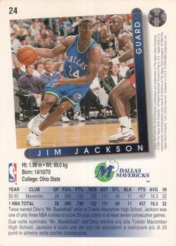 1993-94 Upper Deck Italian #24 Jim Jackson Back
