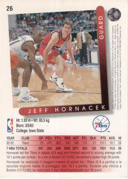 1993-94 Upper Deck Italian #26 Jeff Hornacek Back
