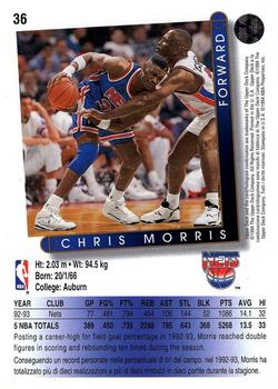 1993-94 Upper Deck Italian #36 Chris Morris Back