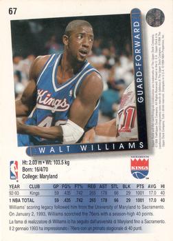 1993-94 Upper Deck Italian #67 Walt Williams Back