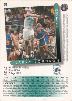 1993-94 Upper Deck Italian #80 Larry Johnson Back