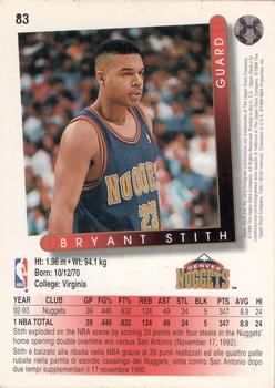 1993-94 Upper Deck Italian #83 Bryant Stith Back