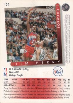 1993-94 Upper Deck Italian #120 Tim Perry Back