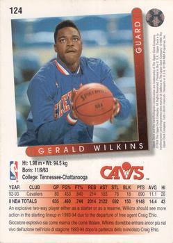 1993-94 Upper Deck Italian #124 Gerald Wilkins Back