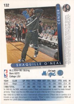 1993-94 Upper Deck Italian #132 Shaquille O'Neal Back