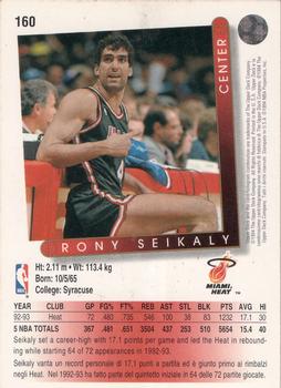 1993-94 Upper Deck Italian #160 Rony Seikaly Back
