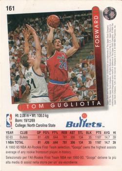 1993-94 Upper Deck Italian #161 Tom Gugliotta Back