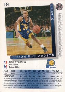 1993-94 Upper Deck Italian #164 Pooh Richardson Back