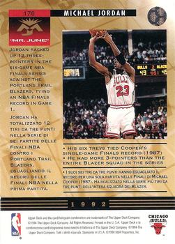 1993-94 Upper Deck Italian #170 Michael Jordan / Three-Point King Back