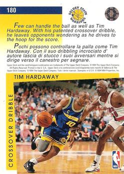 1993-94 Upper Deck Italian #180 Tim Hardaway Back
