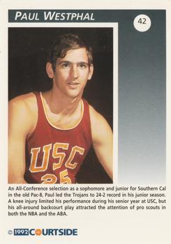 1992 Courtside Flashback #42 Paul Westphal Back