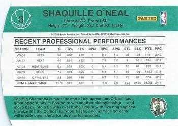 2010-11 Donruss - Die Cuts Emerald #3 Shaquille O'Neal Back