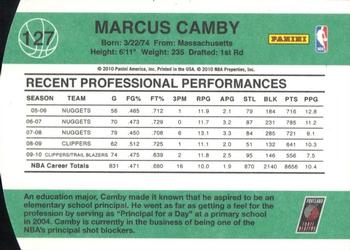 2010-11 Donruss - Die Cuts Emerald #127 Marcus Camby Back