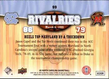 2010-11 Upper Deck North Carolina Tar Heels #99 North Carolina Tar Heels / Maryland Terrapins Back