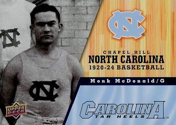 2010-11 Upper Deck North Carolina Tar Heels #3 Monk McDonald Front