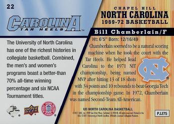 2010-11 Upper Deck North Carolina Tar Heels #22 Bill Chamberlain Back